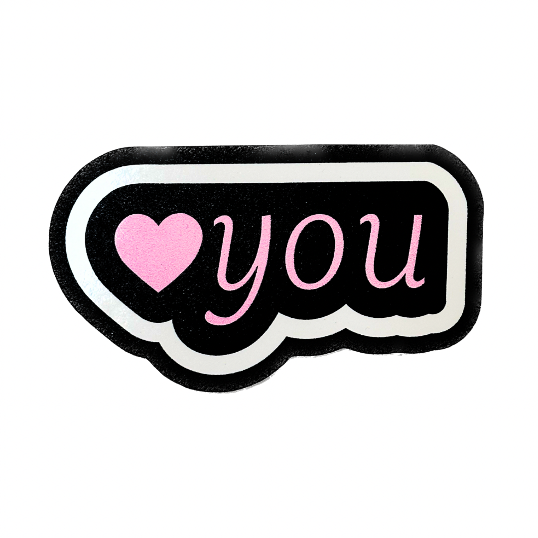 π You Sticker (pink) you-ay