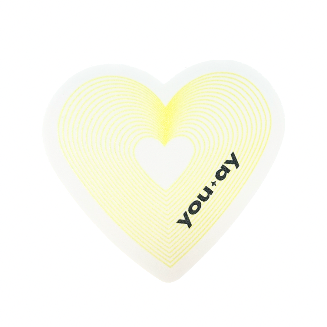 Yellow Heart Sticker you-ay